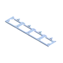 Render of MODULITH 59 Under-Table Rail - 4W section